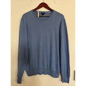 Faherty Long Sleeve Sweater Mens SZ L Blue Crewneck Organic Cotton Blend